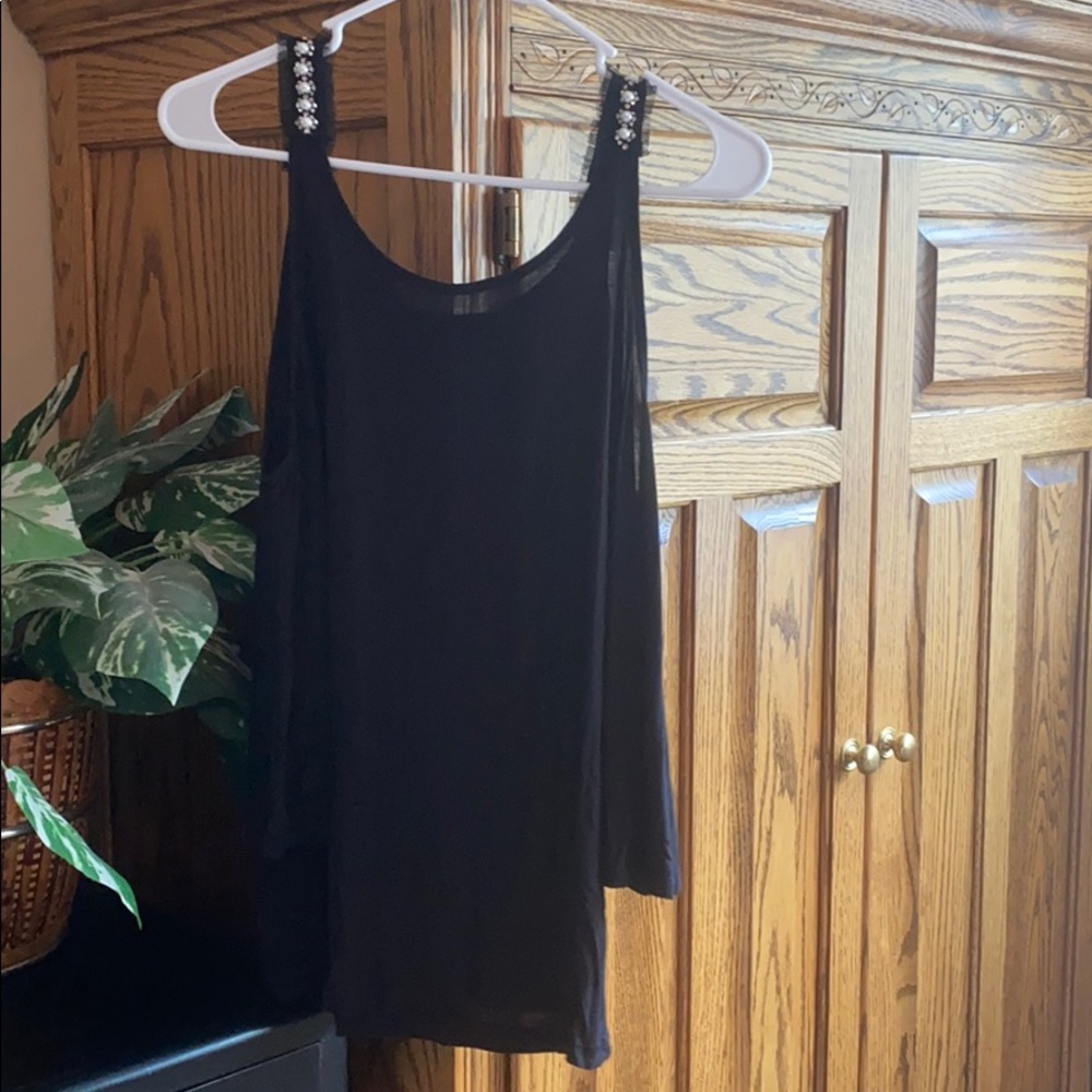 Black off the shoulder top